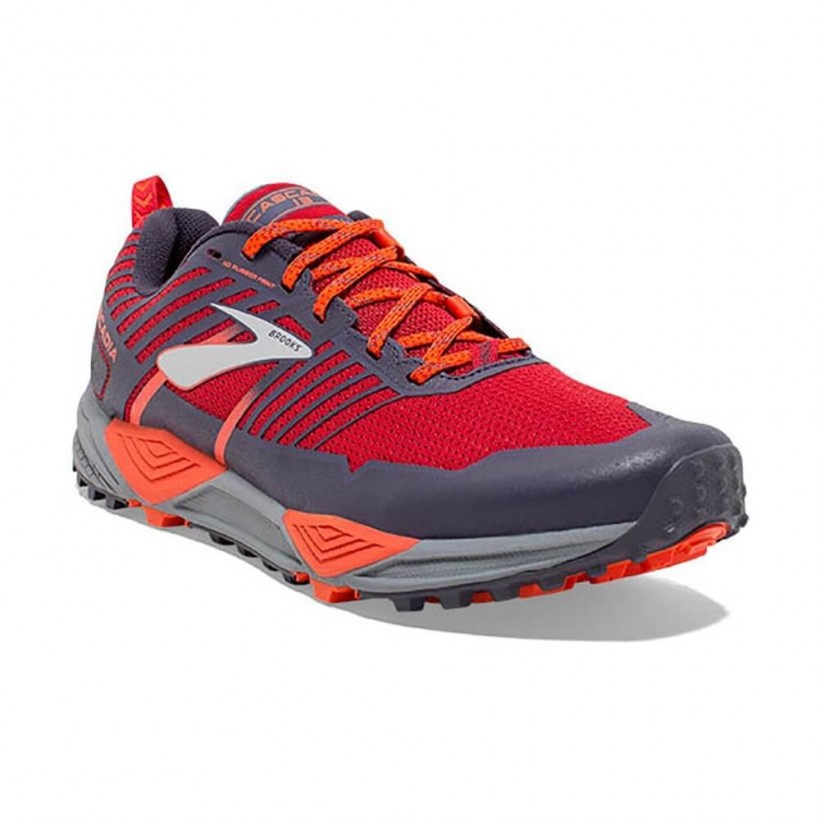 Brooks Cascadia Red Orange Gray Pv