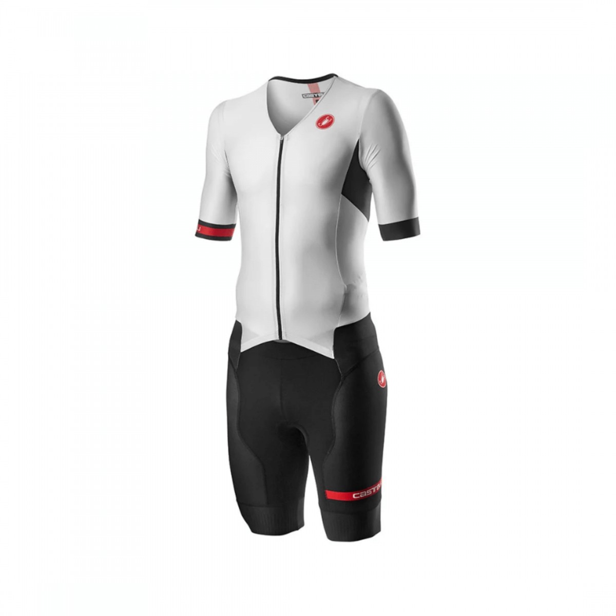 Mono De Ciclismo Manga Corta Castelli Free Sanremo 2 Blanco Negro