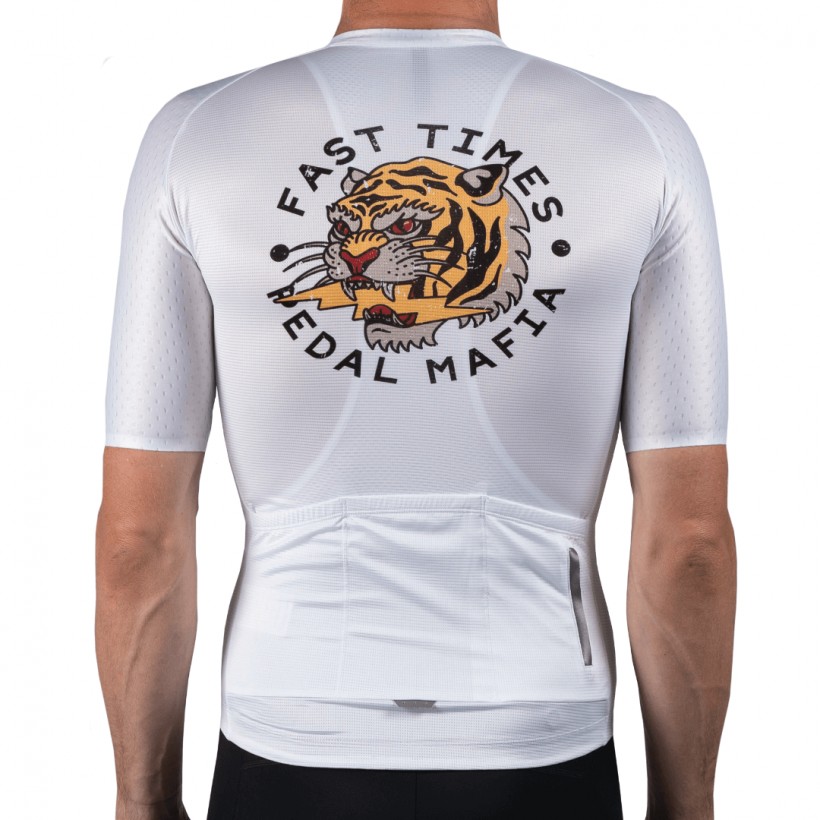 Maillot Pedal Mafia Mens Artist Series Fast Times Blanco