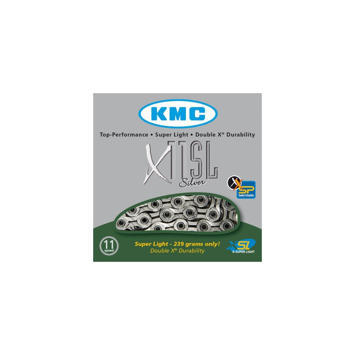 11 x günstig Kaufen-Kette KMC X11 SL 11 velocidades Silber. Kette KMC X11 SL 11 velocidades Silber <![CDATA[KMC es sin duda un referente dentro del mundo de las cadenas de ciclismo. Su modelo KMC X11 SL Silver es el modelo más ligero de la gama y el mejor rendimiento posibl