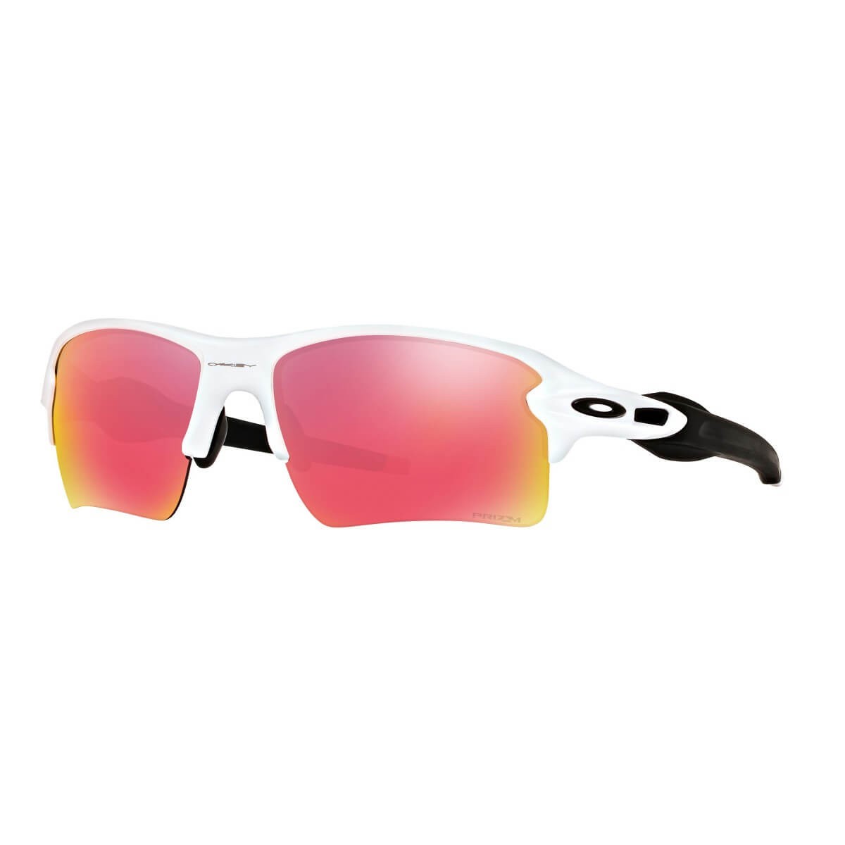 Oakley Flak 2.0 XL Polierte weiße Prizm-Feldlaufbrille