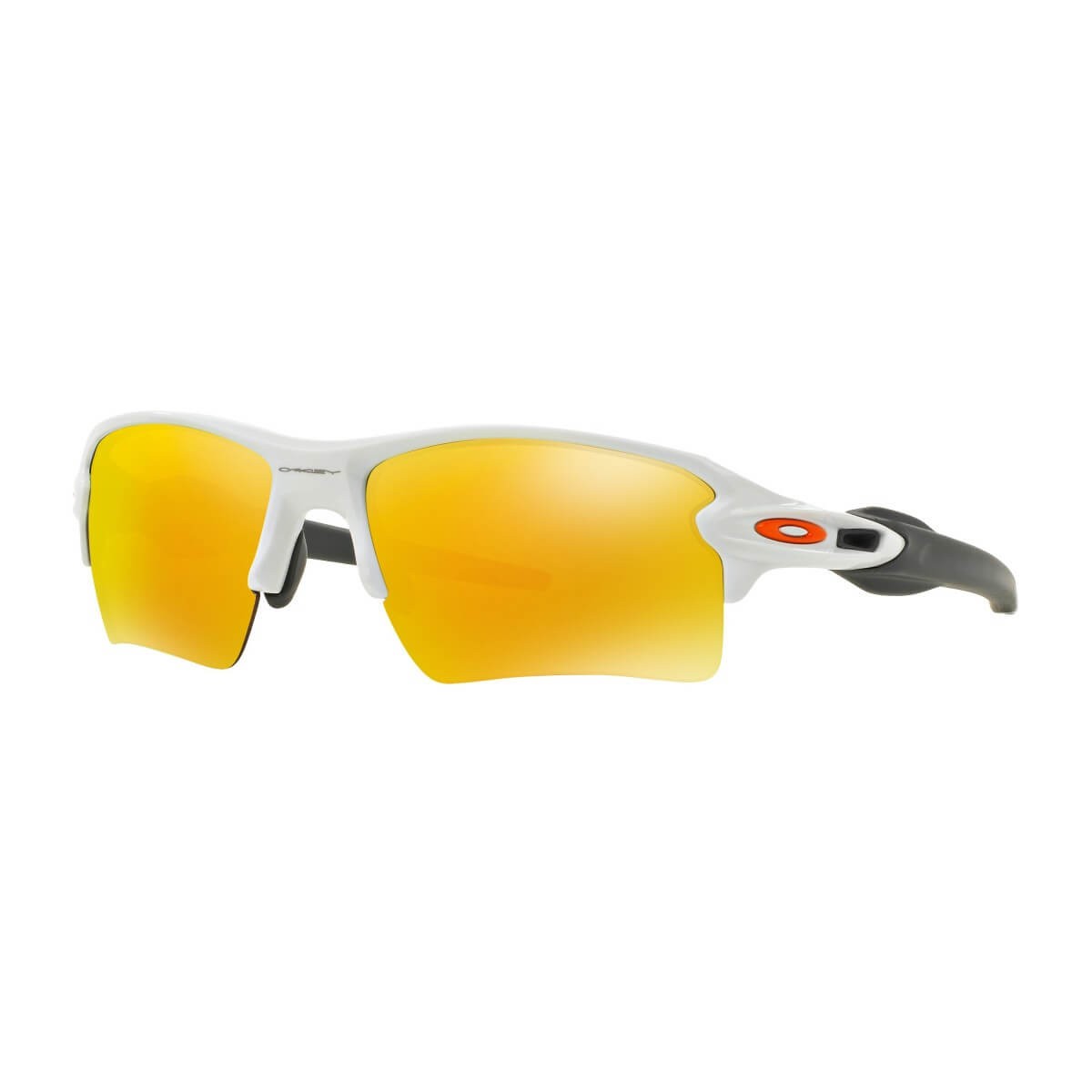 Oakley Flak 2.0 Laufbrille. XL, poliertes weißes Feueriridium