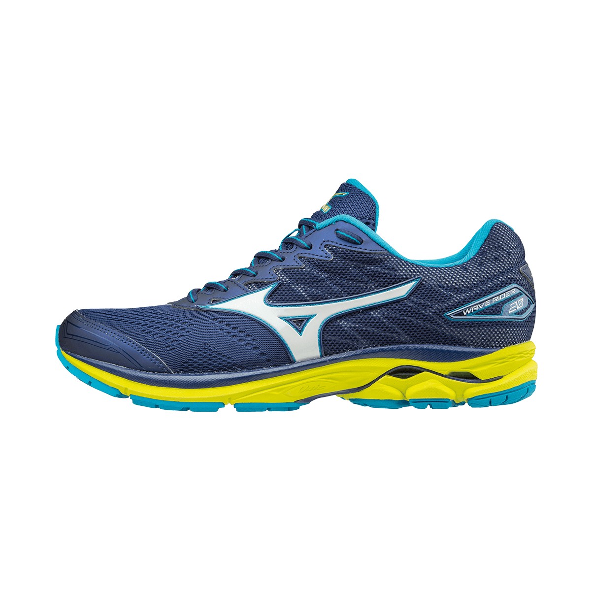 Scarpe Running Mizuno Wave Rider 20 blu e bianche Uomo AW17