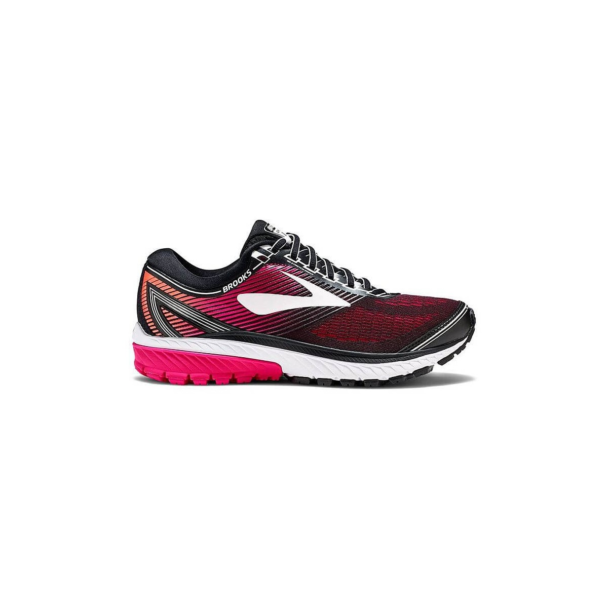 Brooks Ghost 10 Chaussures de course roses et noires AW17 Femme