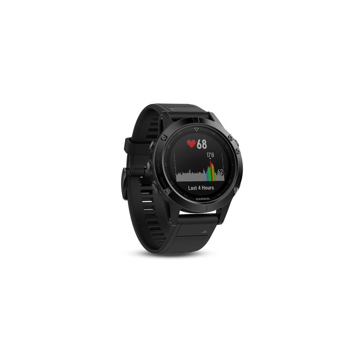 Garmin Fenix 5 Black Sapphire Uhr mit schwarzem Armband