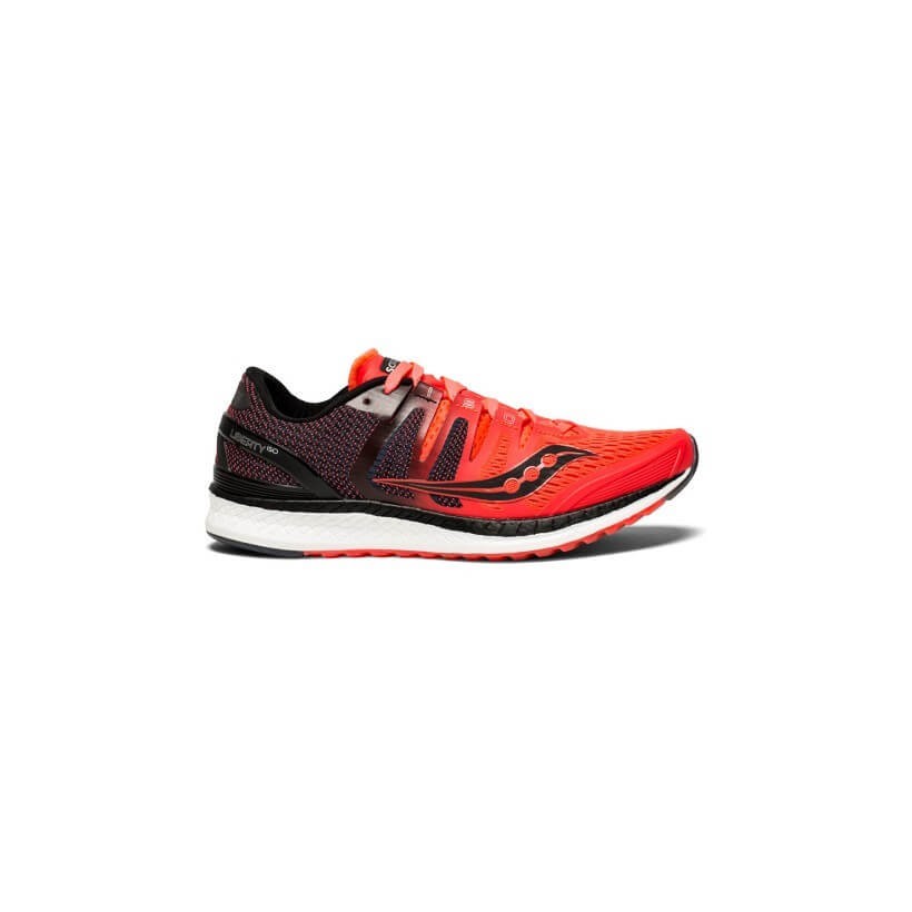 Saucony Liberty Iso Femme chaussures de course solaire rouge / noir SS18