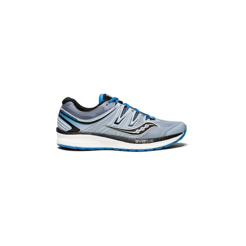 Chaussures Running Saucony Hurricane ISO 4 Gris Bleu Noir Homme