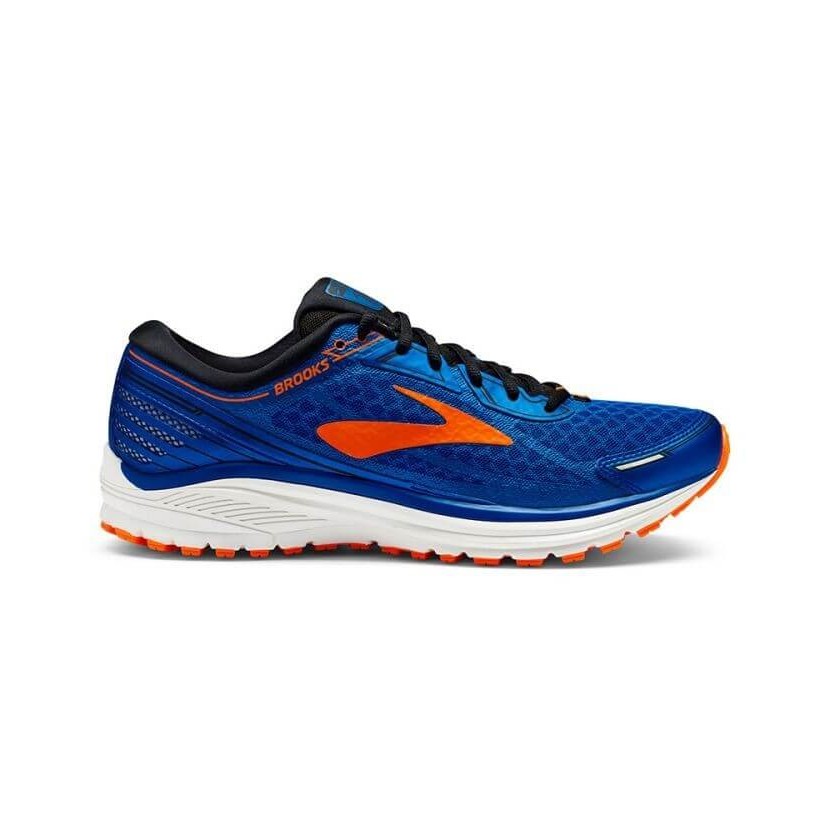 brooks orange and blue running shoes