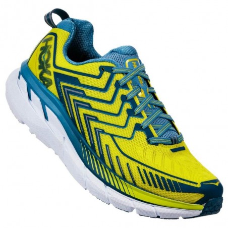 Hoka One One Clifton 4 SS18 Yellow / Blue Men's Shoes - 365Rider