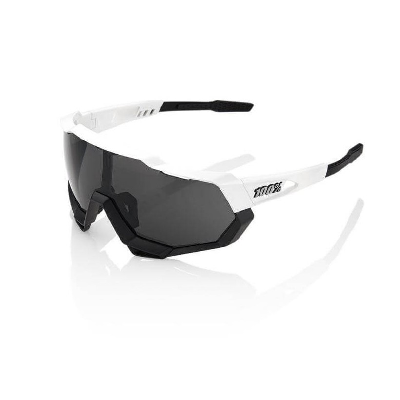 Lunettes 100 Speedtrap Blanc Mat Lentille Fumee