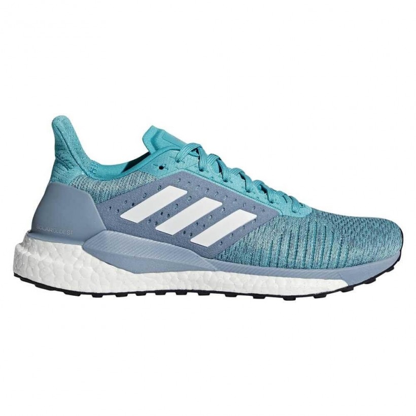 T锚nis adidas solar glide boost 2025 feminino  cinza e verde