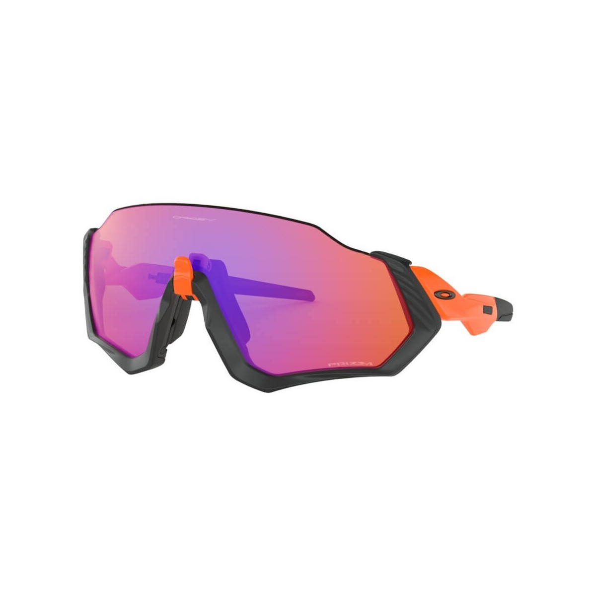 Oakley Flight Jacket Matte Black/Neon Orange Prizm Trail Brille