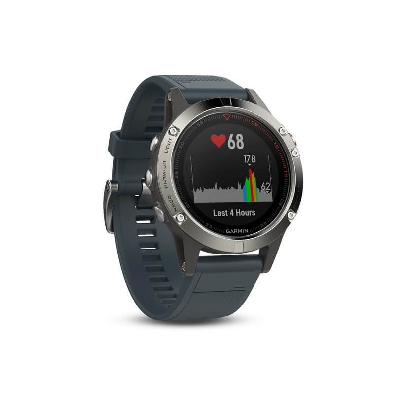 Garmin Fenix 5 Silver with granite gray strap