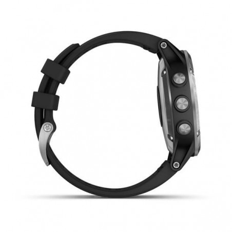 Garmin Fenix 5 Plus silver with black strap 365Rider