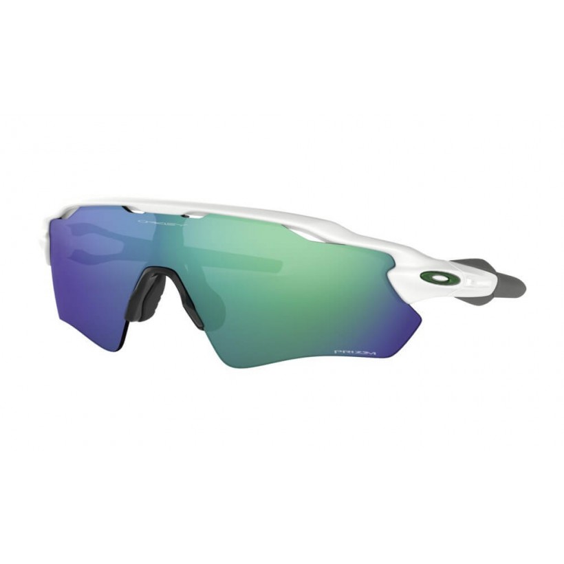 Oakley RADAR EV PATH Lunettes de Course Prizm Team Colors Blanc Poli Prizm Jade Iridium