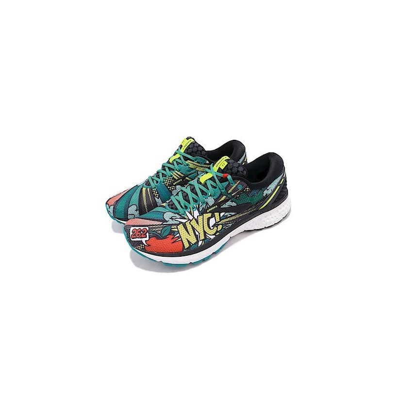 Brooks Ghost 11 Nero Verde Pop Art NYC AW18 Uomo