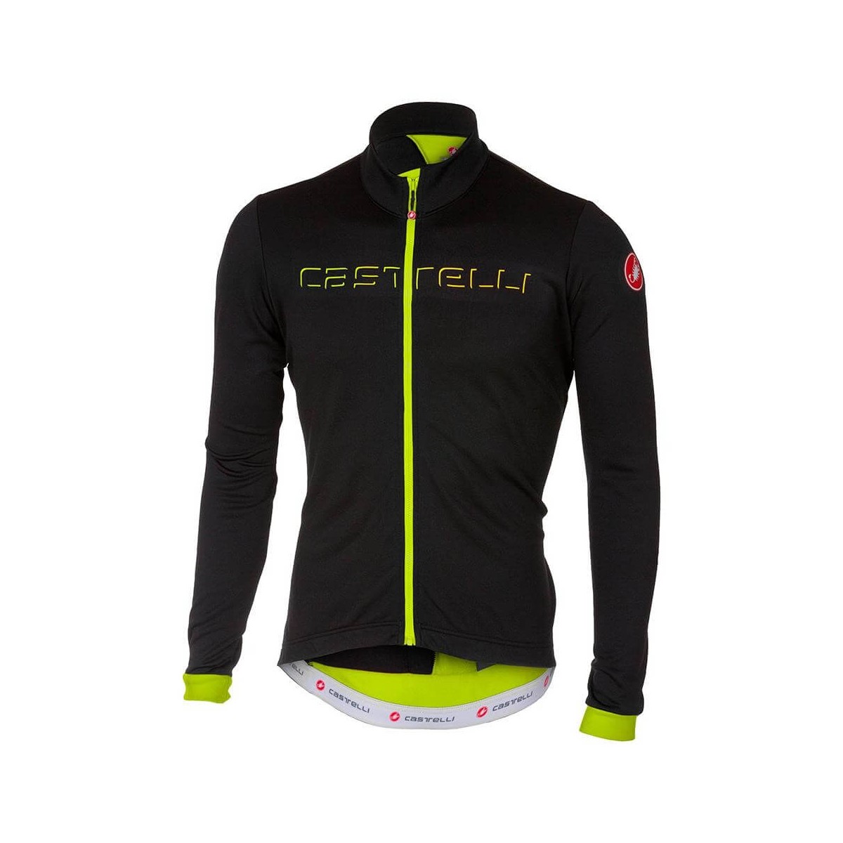 Maglia Castelli Fondo FZ Grigio Scuro e Giallo