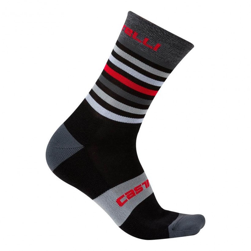 Chaussettes Gregge 15 Noir Noir Rouge