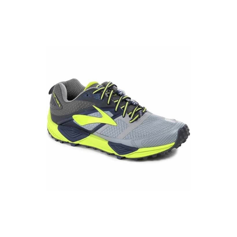 Brooks Cascadia 12 Trail Chaussures AW17 Gris Jaune