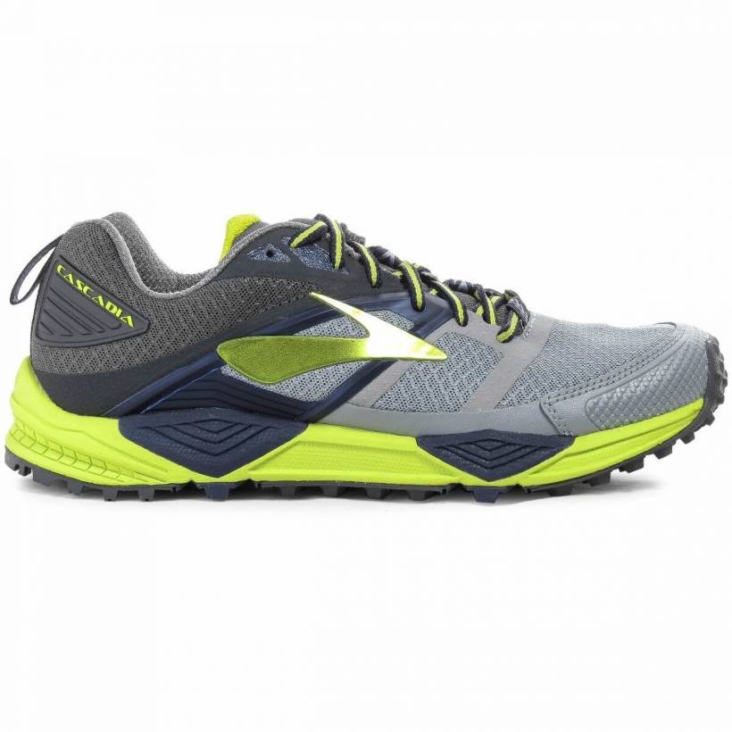 Brooks Cascadia 12 Trail Chaussures AW17 Gris Jaune