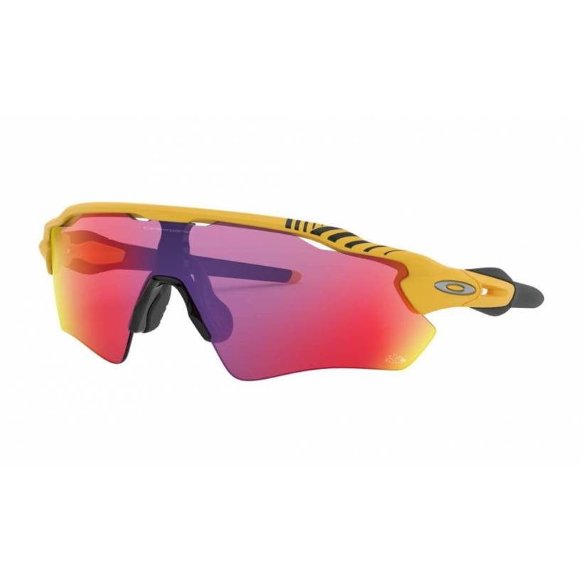 Okulary Oakley Radar EV Path do biegania - kolekcja Tour de France - matowe żółte Prizm Road