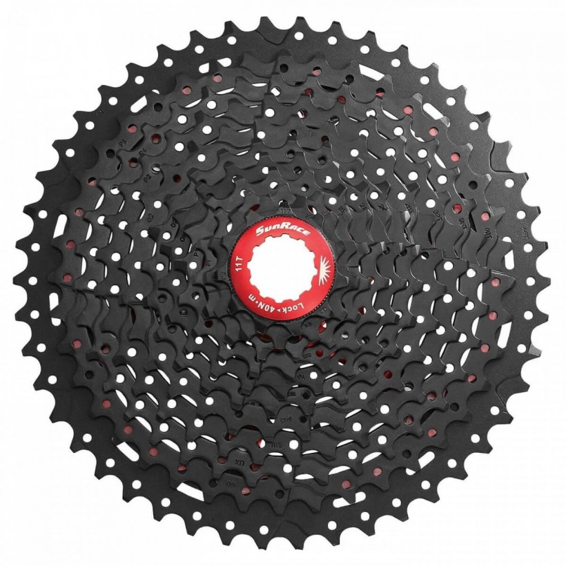 SunRace MX9X Cassette, 11 speeds, 10-46 Metallic Black