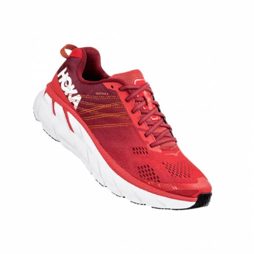 Tênis masculino Hoka One One Clifton 6 vermelho AW 19