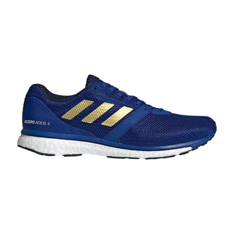 Adidas Adizero Adios 4 Chaussures Bleu Or AW19