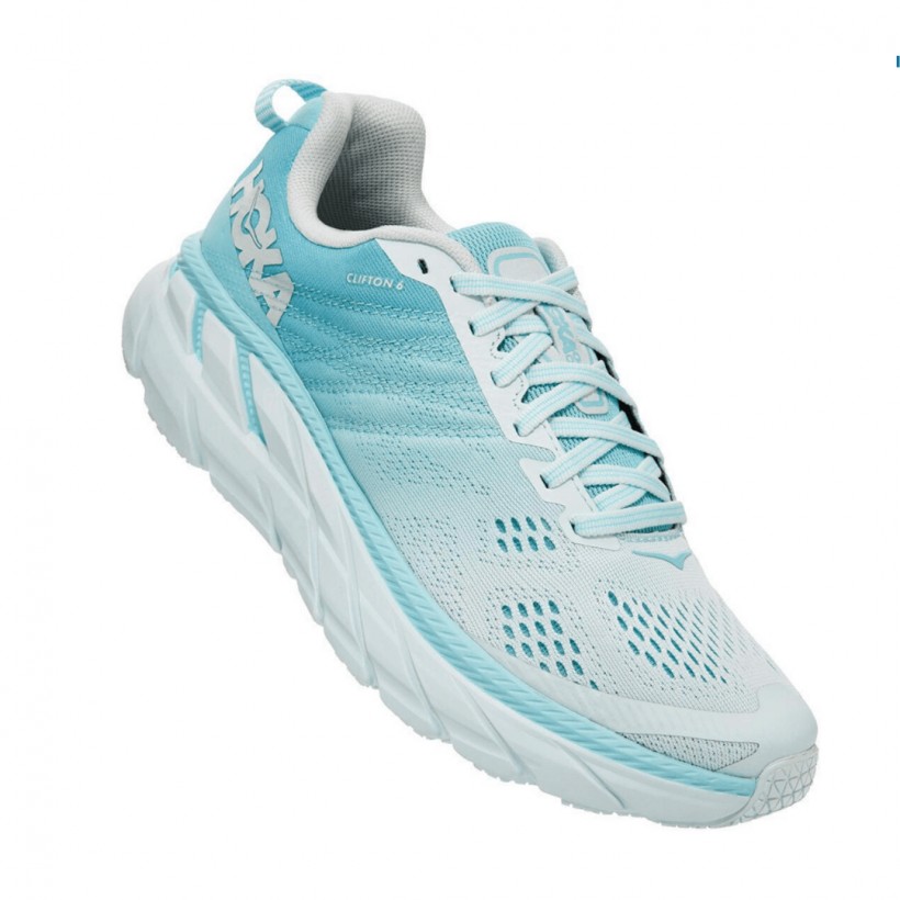 Zapatillas Hoka One One Clifton 6 Azul Blanco PV20 Mujer