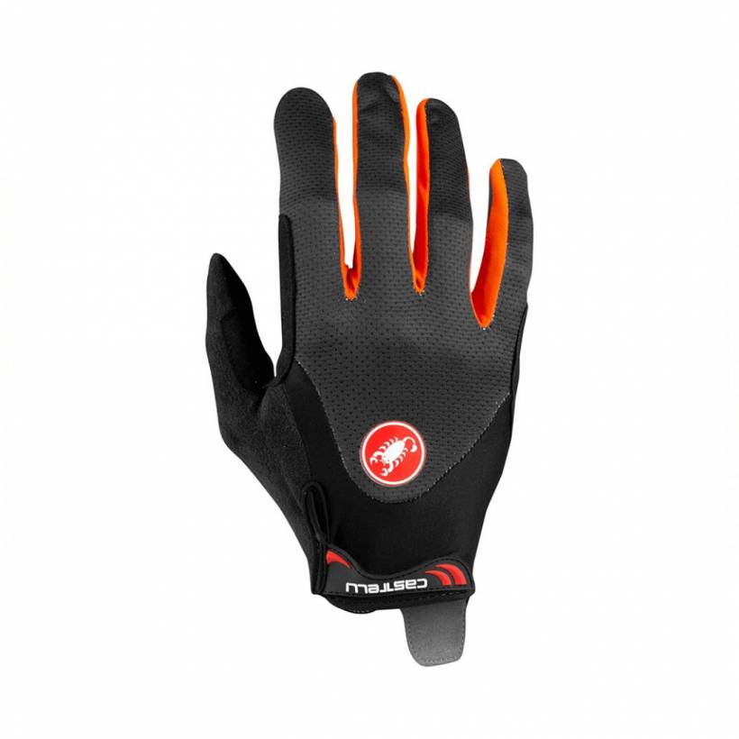 Castelli Rękawiczki Rowerowe Arenberg Gel LF Czarno-pomarańczowe Unisex