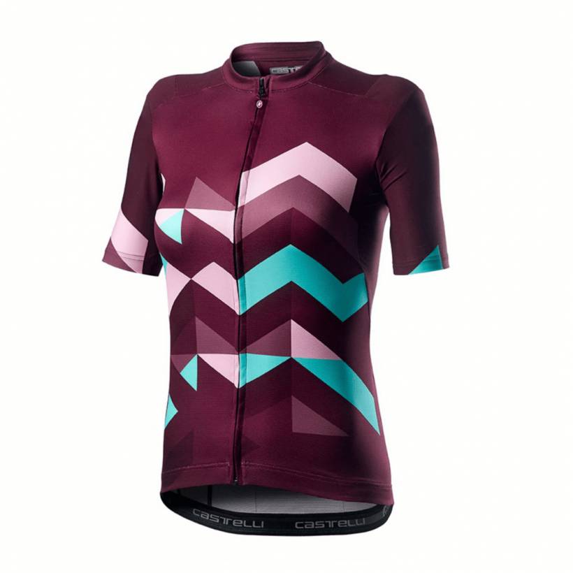 Castelli Unlimited Krótki Rękaw Maillot Granat Różowy Niebieski Kobieta