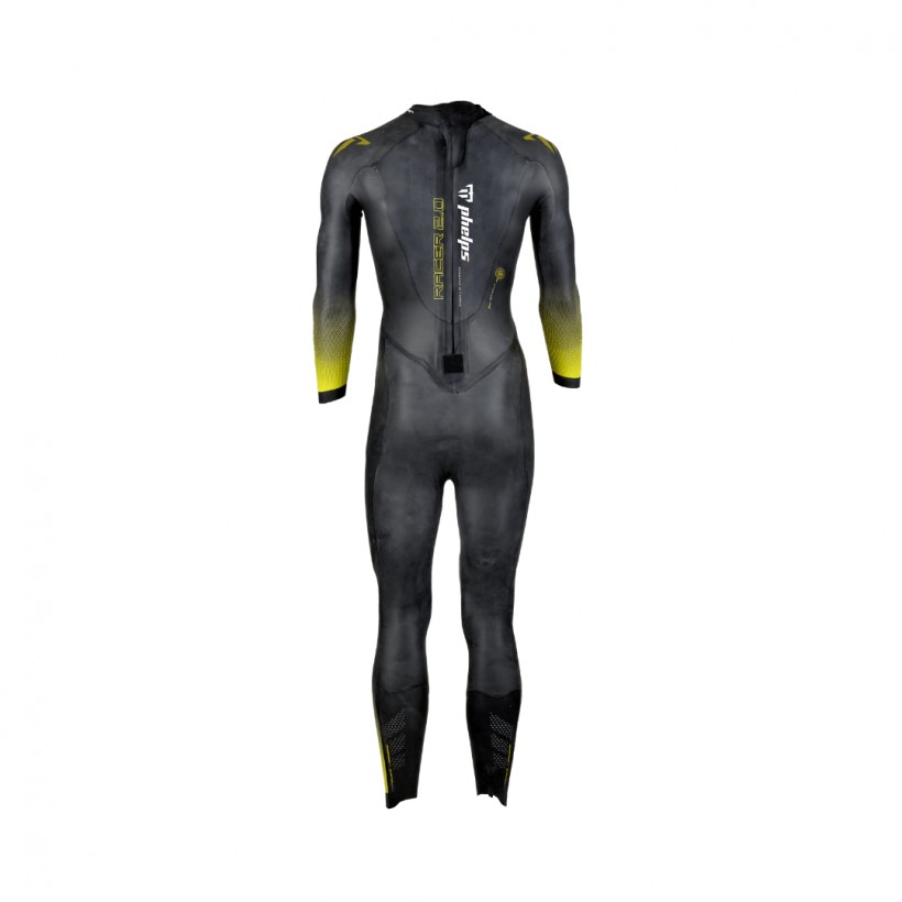 Michael Phelps Racer 2.0 Black Yellow Mens Wetsuit