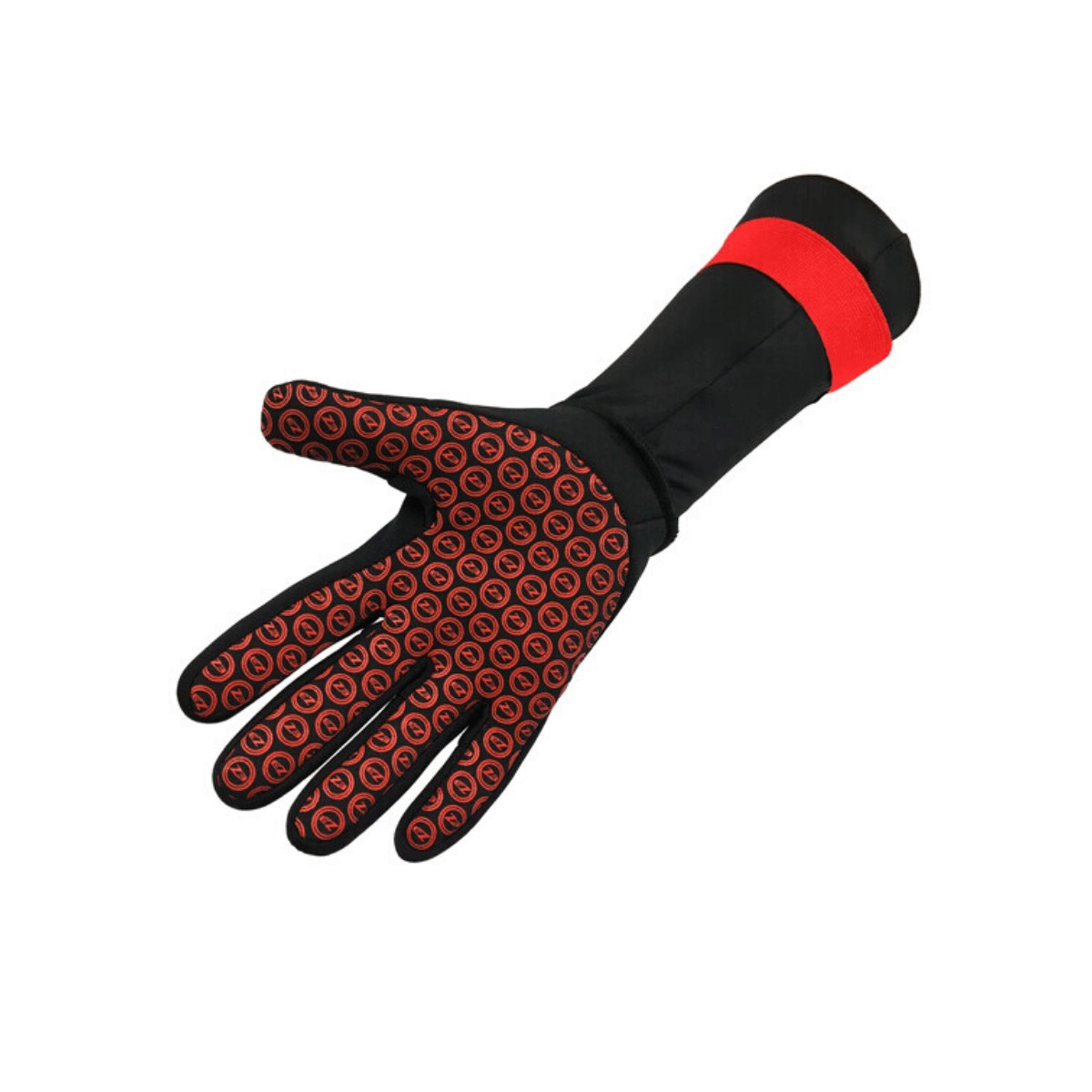 Gants de Natation Zone3 Néoprène Noir Rouge