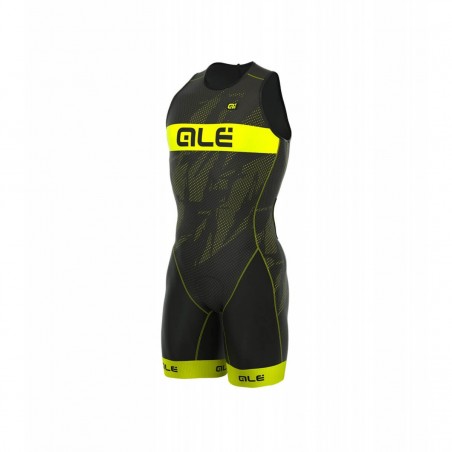 Ale Olympic Record Trisuit Schwarz Gelb Herren