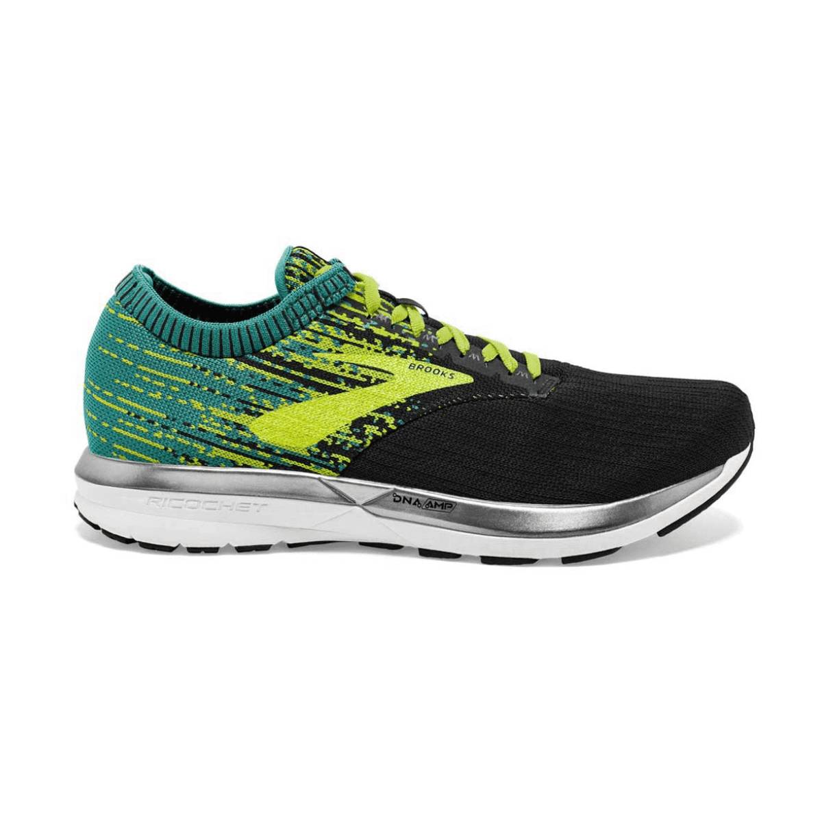 Zapatillas Brooks Ricochet Negro Verde OI19 Hombre