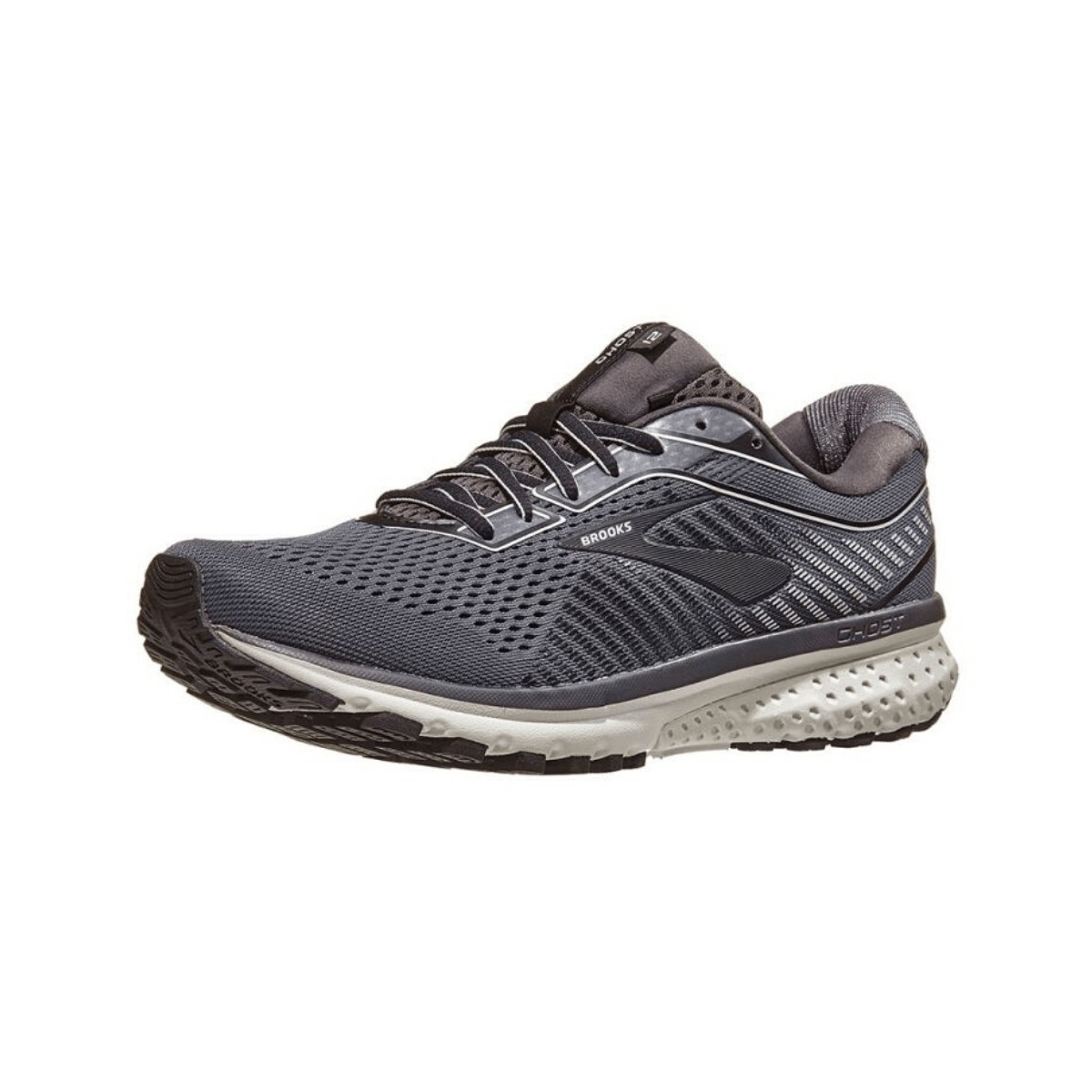 Brooks Ghost 12 Black Gray Running Shoes