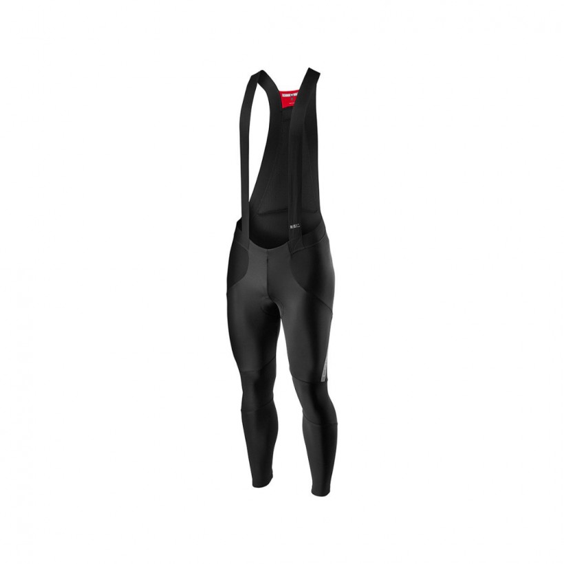 Castelli Sorpasso RoS Lange, reflektierende schwarze Trägerhose