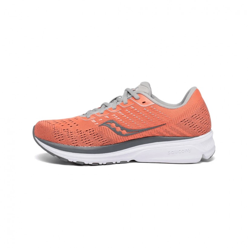 Saucony Ride 13 Orange Gray Woman Shoes