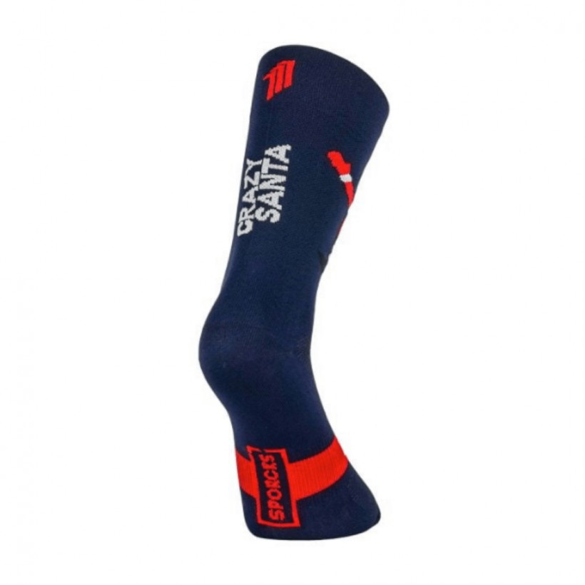 Chaussettes Sporcks Crazy Santa Bleu marine