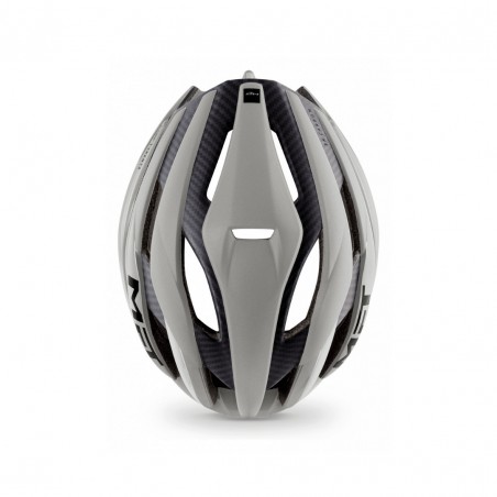 Met Casco Trenta 3K Carbon Mips Blanco/Plata 52-56