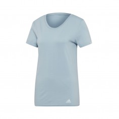 T-shirt Adidas TEE W running Donna Blu-Grigia