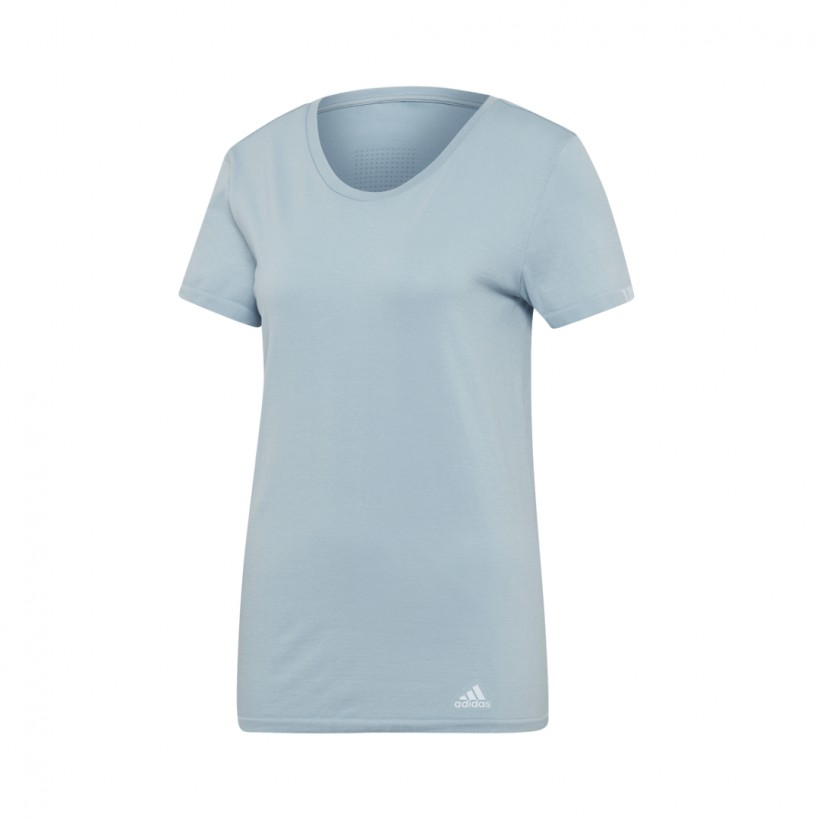 Adidas TEE W Lauf-T-Shirt Frau Blau-Grau SS19