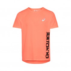 Asics Future Tokyo Kurzarm Orange Schwarzes T Shirt