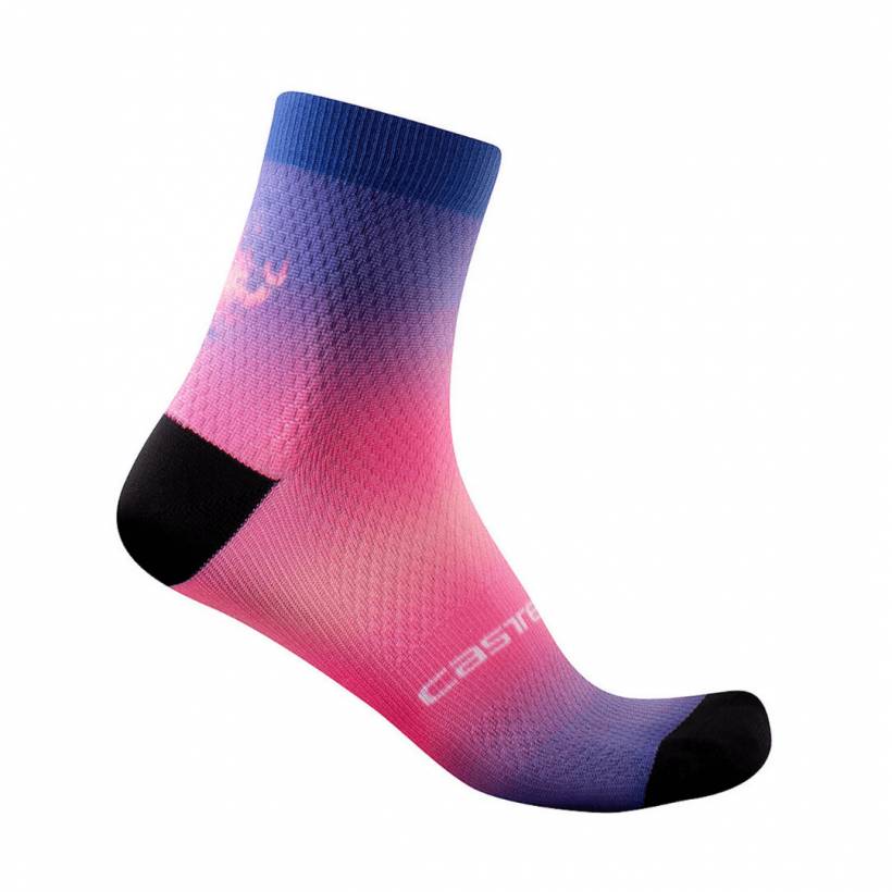 Chaussettes Castelli Gradient 10 W Rose Lilas Noir Femme