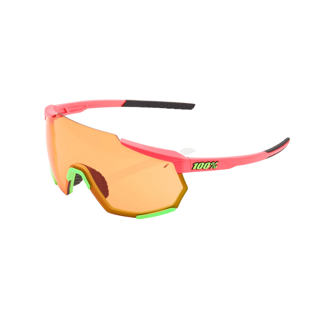 100% Racetrap Goggles Matte - Persimmon Lenses - Neon Pink Out Washed