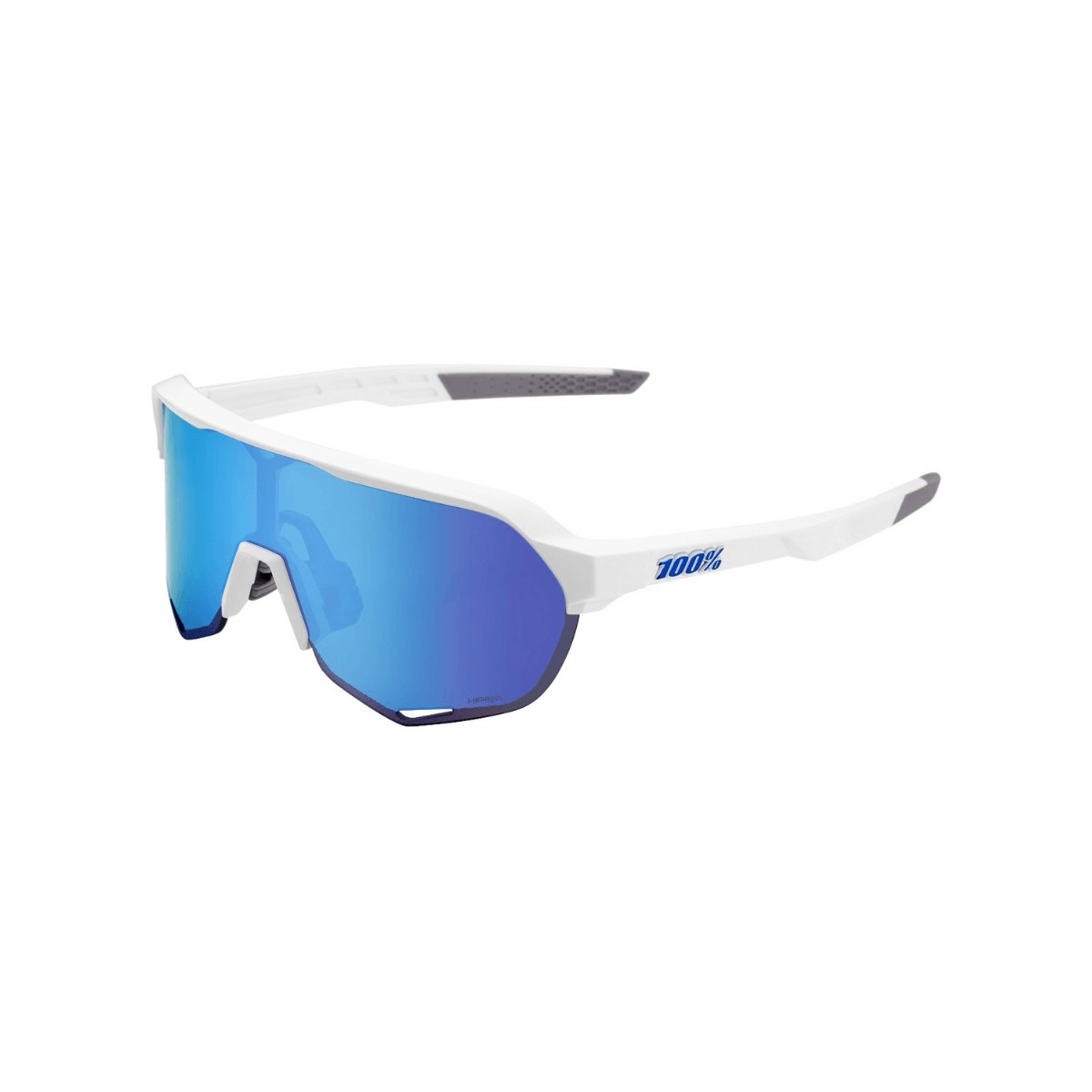 100% S2 Brille - Mattweiß - Multilayer Hyper Blue Gläser