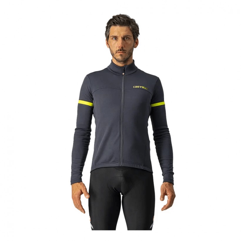 Castelli Fondo 2 FZ Langarmtrikot Dunkelgrau