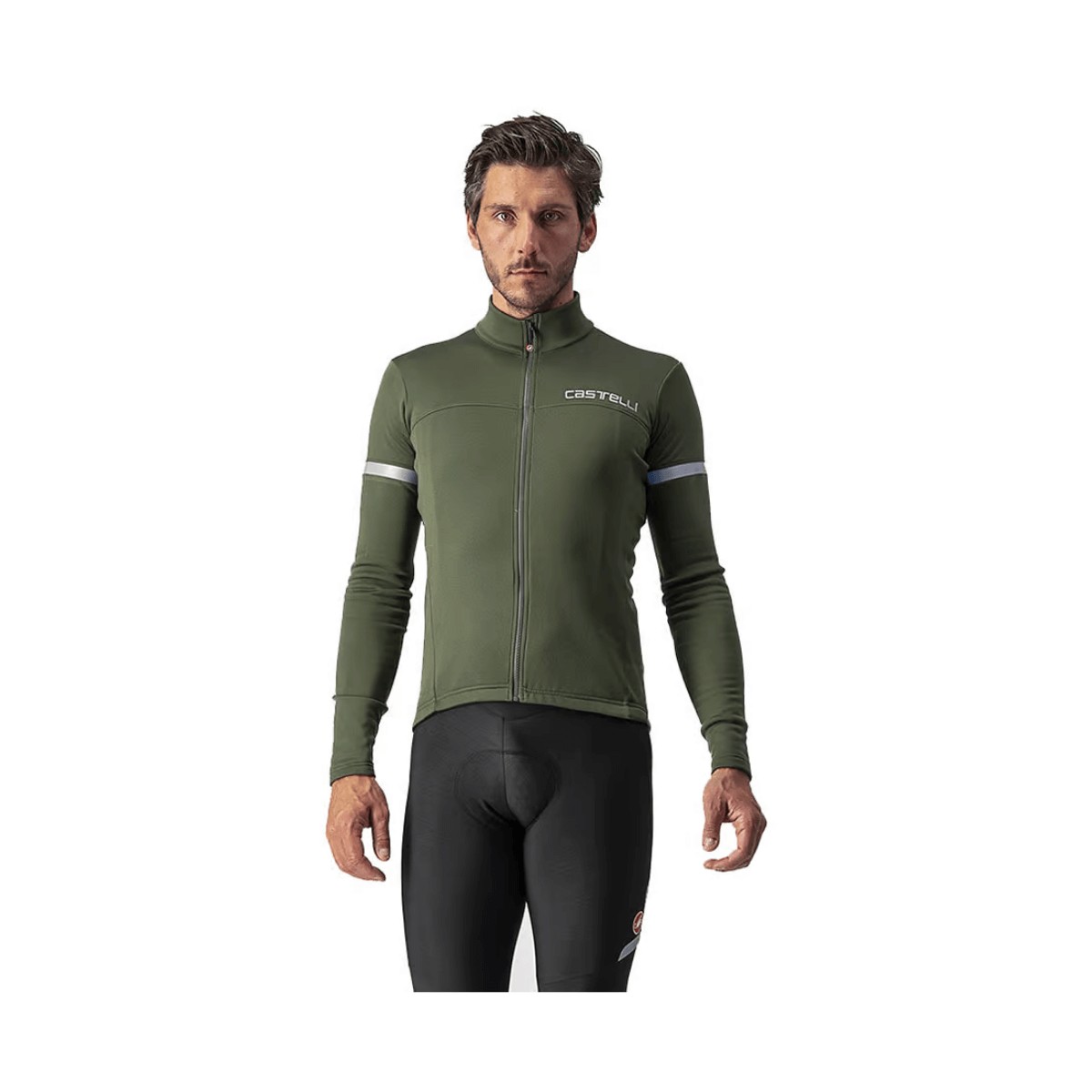 Castelli Fondo 2 FZ  Langarmtrikot Militärgrün, Größe S