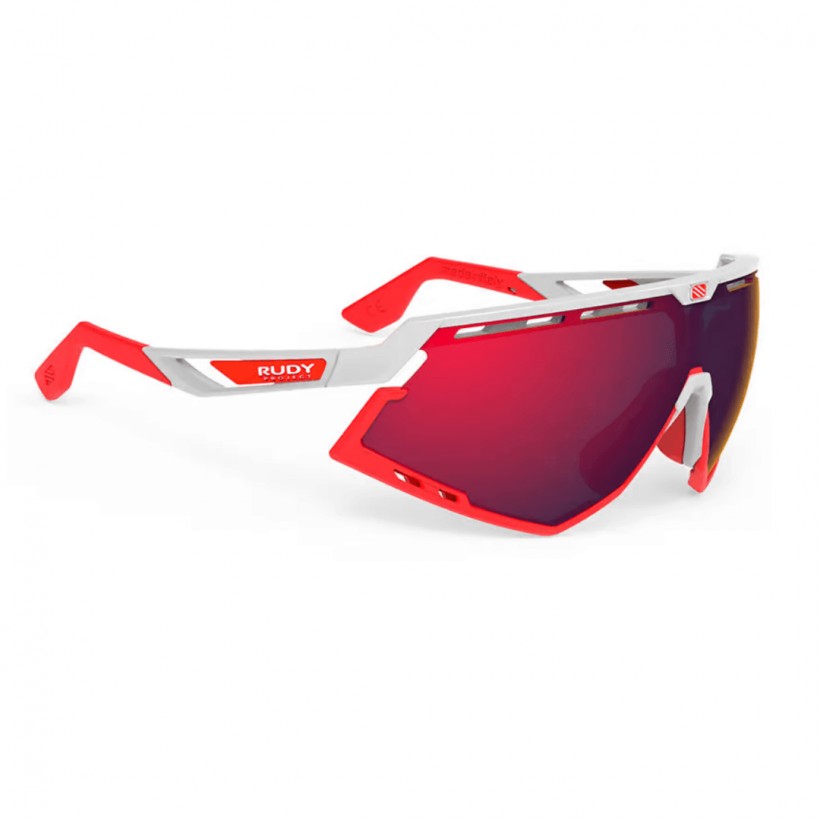 Rudy Project Defender White Red Óculos RP Optics Lentes Multilaser Red