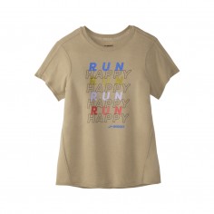 Brooks Distance Graphic T-Shirt Kurzarm Hellbraun